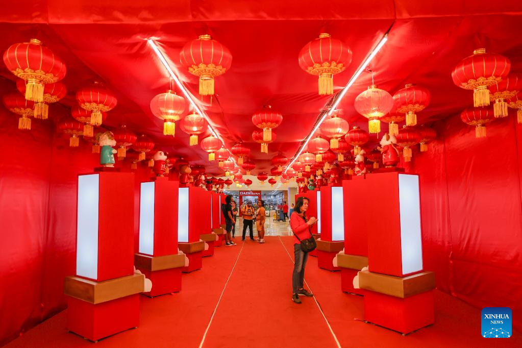 Spring Festival decorations prepared in Chinatown in Manila, the Philippines